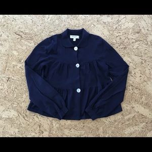 Isaac Mizrahi for target cropped sweater in navy blue medium size